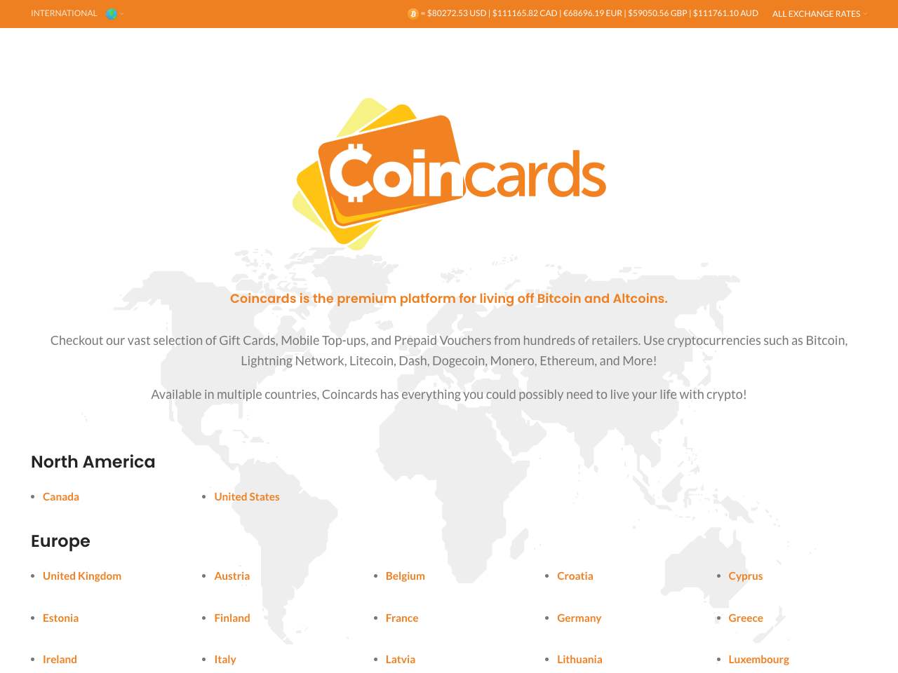 CoinCards shop
